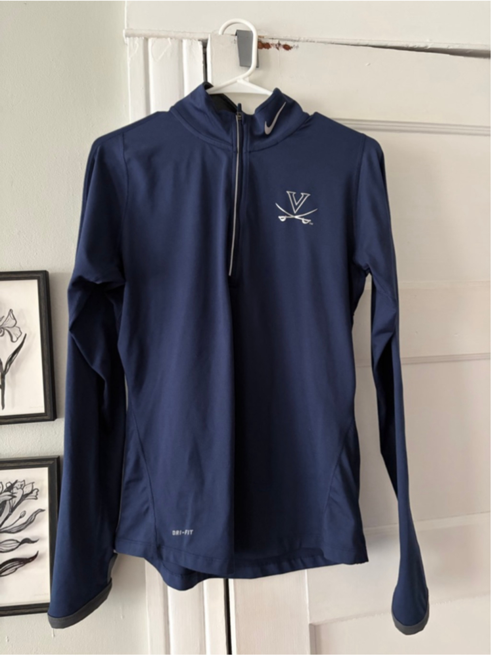 Women's Nike Navy Dri-Fit 1/4 Zip Sweatshirt M